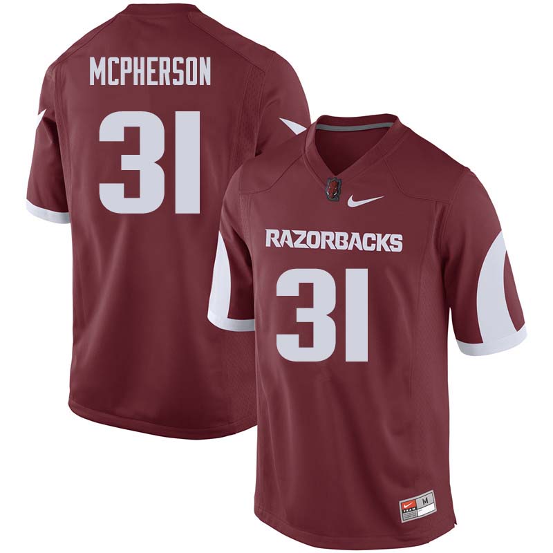 Men #31 Connor McPherson Arkansas Razorback College Football Jerseys Sale-Cardinal